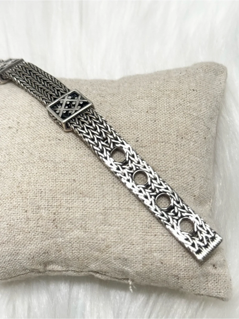 John Hardy 925 18K Gold Dot Jaisalmer Watchband Belt Bracelet